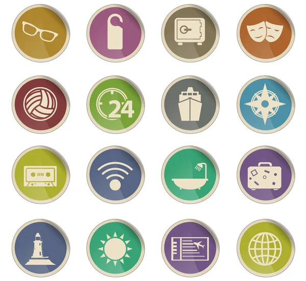 seyahat simgesi seti