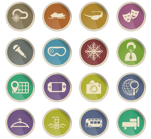 seyahat simgesi seti