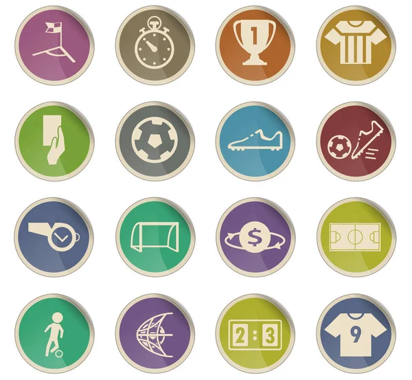 Soccer icon set — Stock Vector