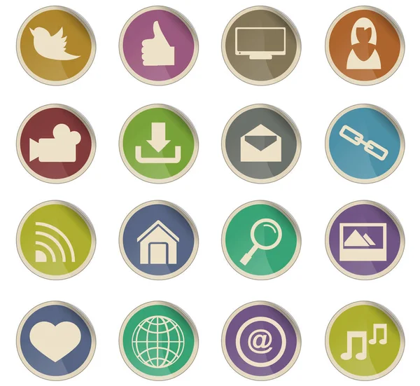 Sosyal ortam simgesi seti