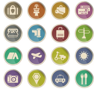 seyahat simgesi seti