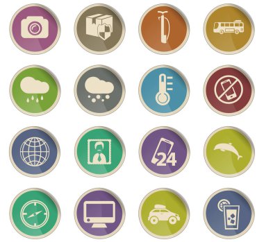 seyahat simgesi seti