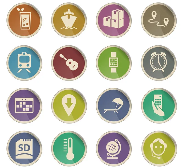 seyahat simgesi seti