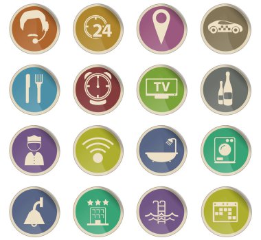 otel hizmetleri Icon set