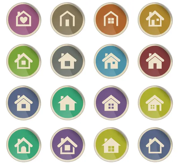 Home icon set — Stock Vector