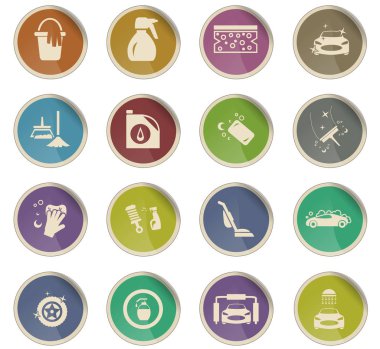 Araba yıkama Icon set