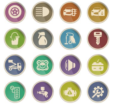 Araba Dükkanı Icon set