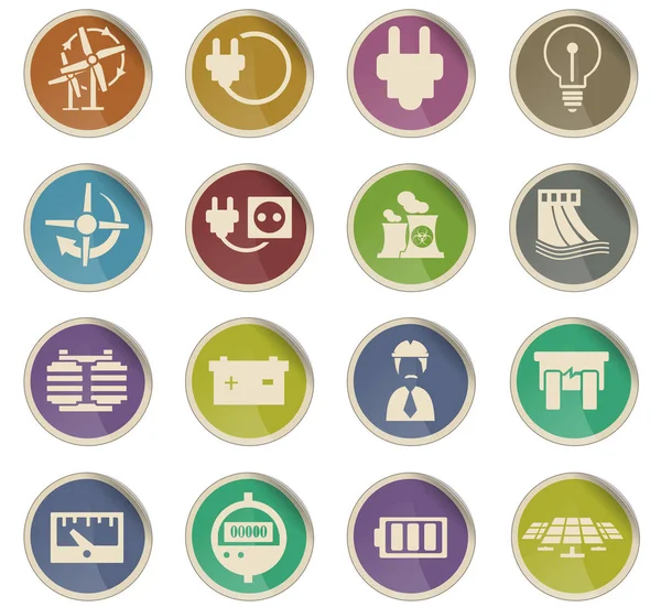 Elektrik Icon set — Stok Vektör