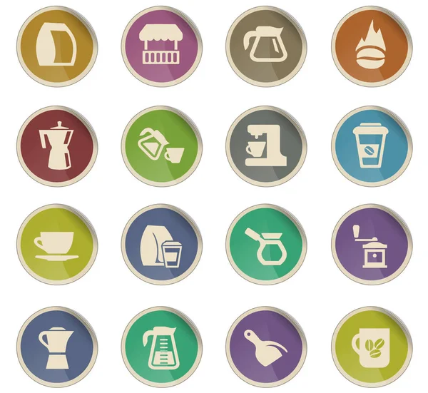 Set icono de café — Vector de stock