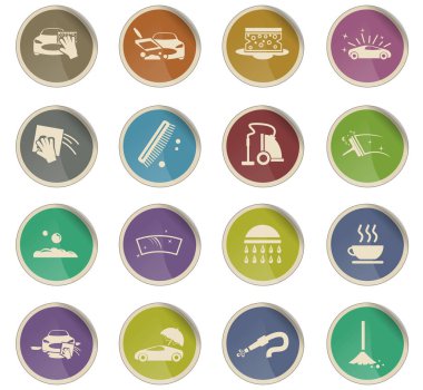 Araba yıkama Icon set