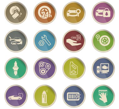 Araba Dükkanı Icon set