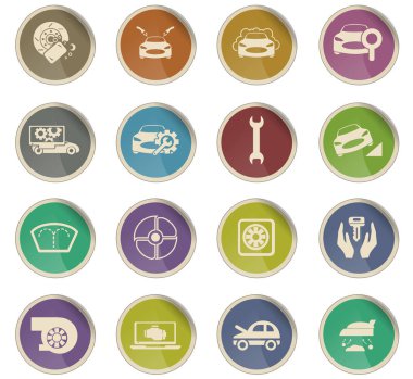 Araba Dükkanı Icon set