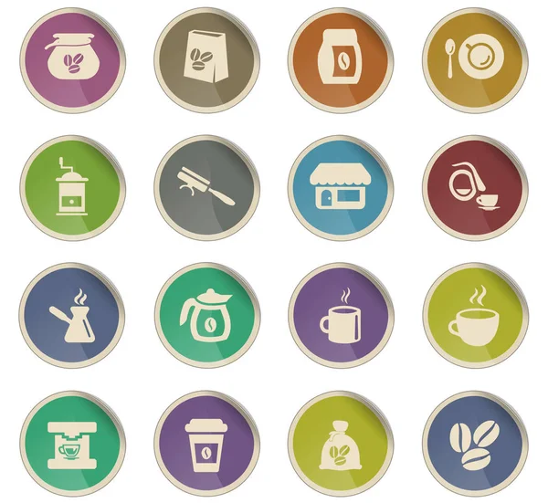 Set icono de café — Vector de stock