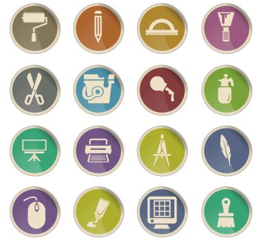 sanat araçları simge seti