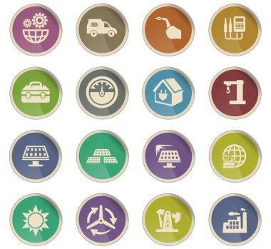 Alternatif enerji simgesi seti