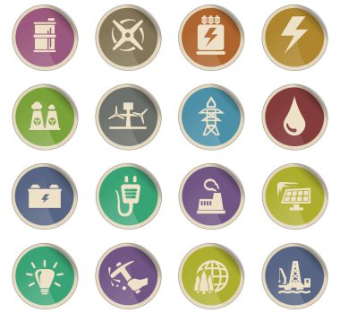 Alternatif enerji simgesi seti