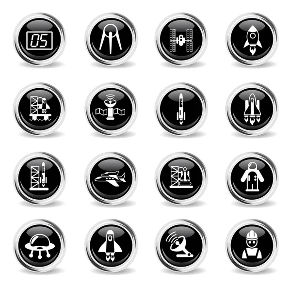 Set d'icônes pour engins spatiaux — Image vectorielle