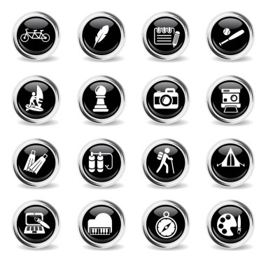 boş zaman simge seti