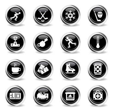buz pateni pisti Icon set