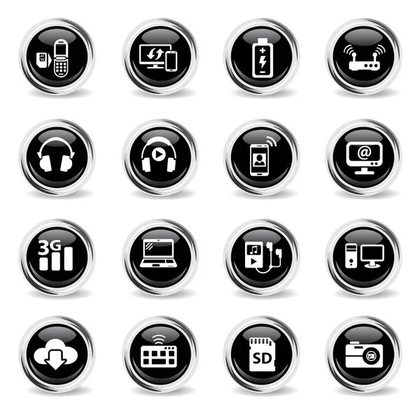 Hi tech icon set — Stock Vector