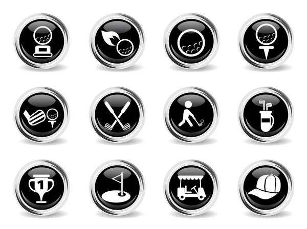 Golf icon set — Stock Vector