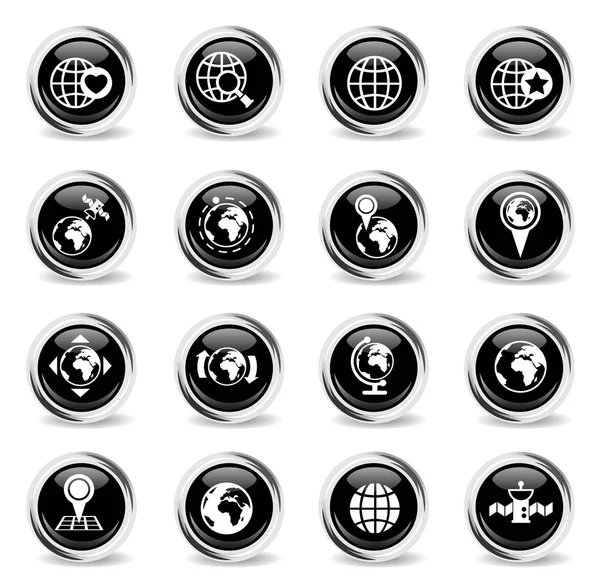 Globes icon set — Stock Vector