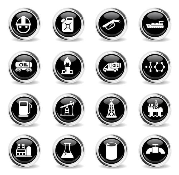 Petrol Icon set çıkarımı — Stok Vektör