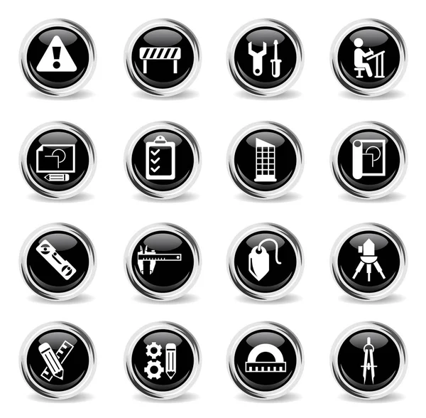Set di icone di ingegneria — Vettoriale Stock