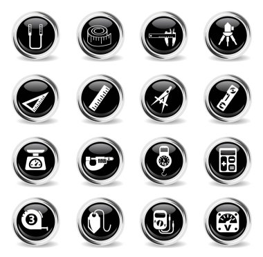 ölçme araçları simge seti