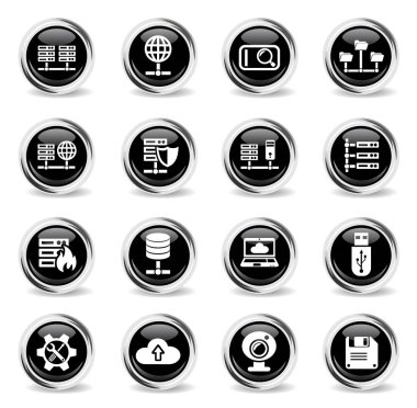 Barındırma sağlayıcısı Icon set