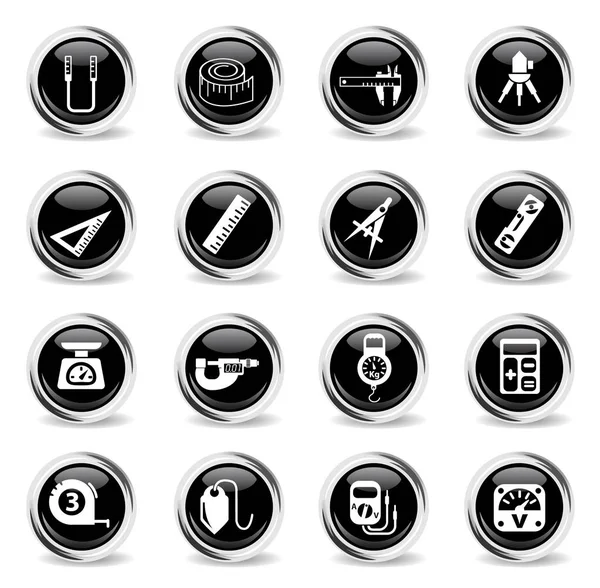 Measuring tools icon set — Stock Vector