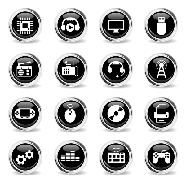 Hi tech icon set — Stock Vector