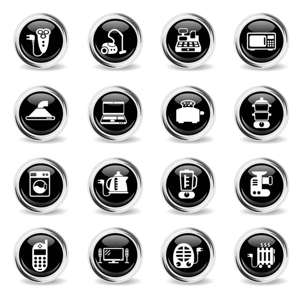 Set di icone del supermercato elettronico — Vettoriale Stock