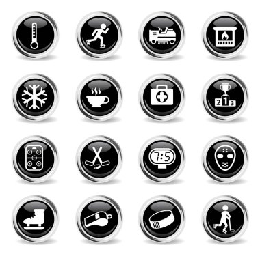 buz pateni pisti Icon set