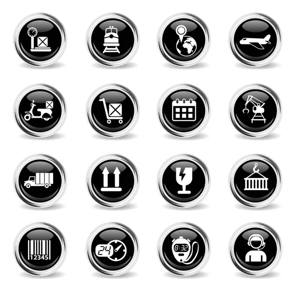 Set di icone logistiche — Vettoriale Stock