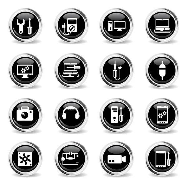 Elektronica repareren pictogramserie — Stockvector