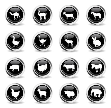 Çiftlik hayvanları Icon set