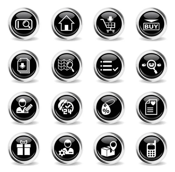 E-commerce interface icon set — Stock Vector