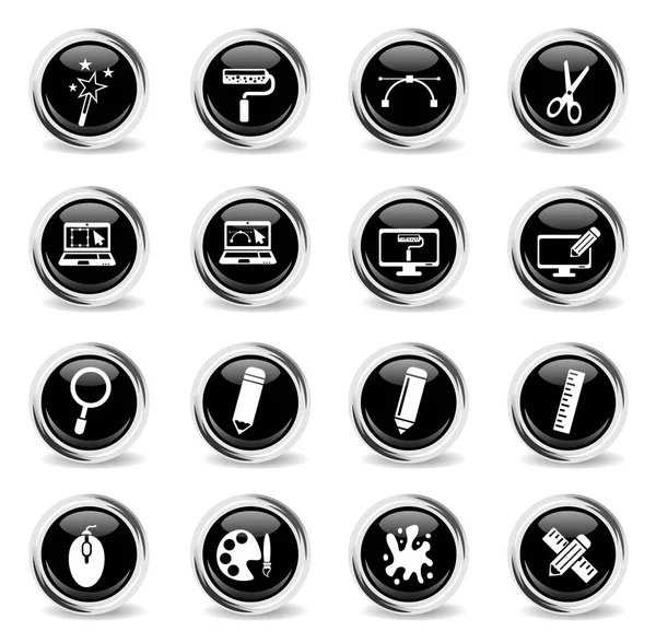 Conjunto de icono de diseño — Vector de stock
