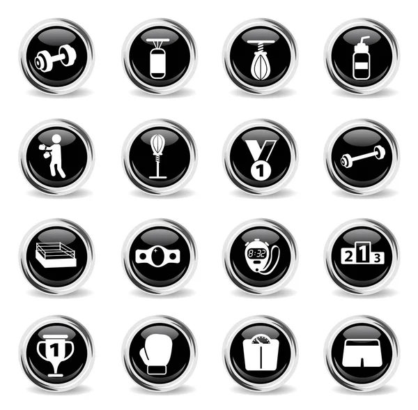 Ensemble d'icônes de boxe — Image vectorielle