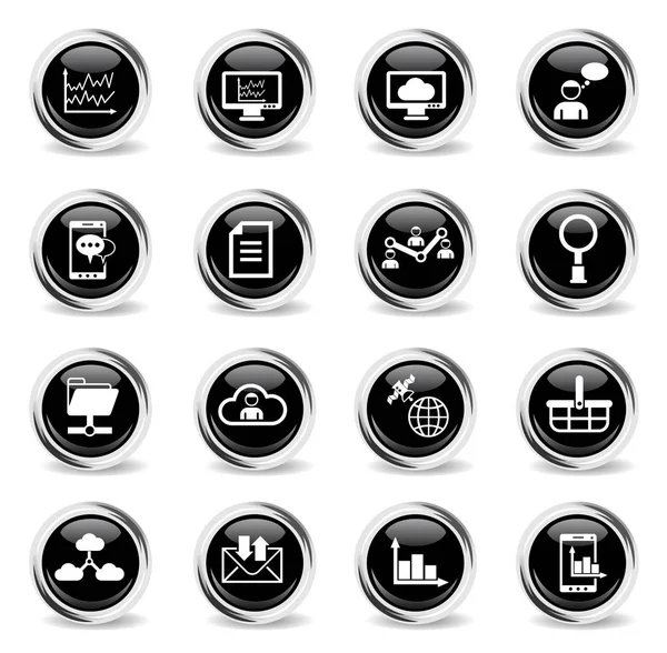 Социальная сеть Icon Set — стоковый вектор