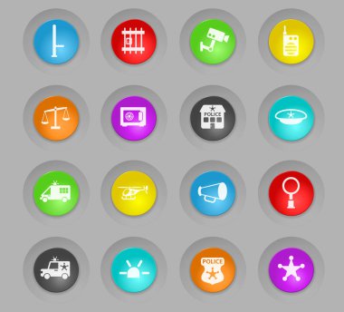Polis Departmanı Icon set