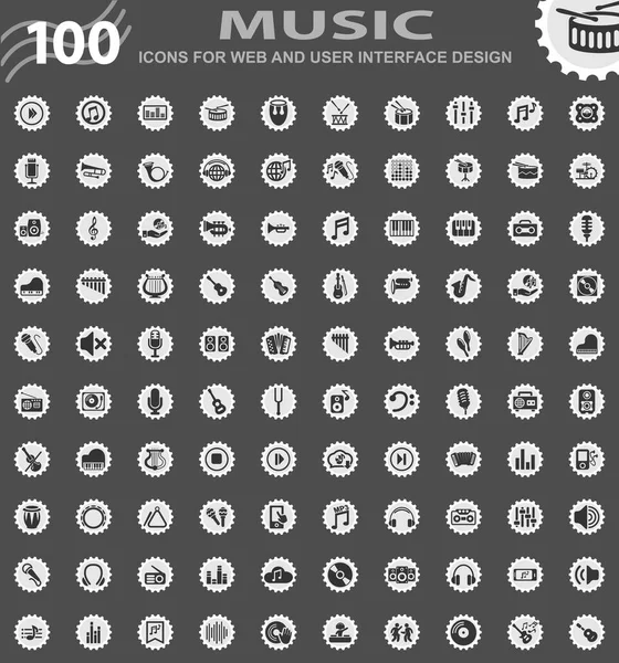 음악 아이콘 세트 — 스톡 벡터