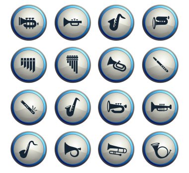 Rüzgar aletleri Icon set