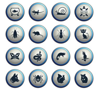 evcil hayvan simgesi seti