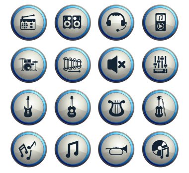 Müzik simgesi seti