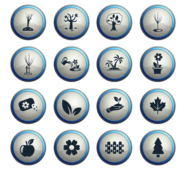 Plants tools icon set — Stock Vector