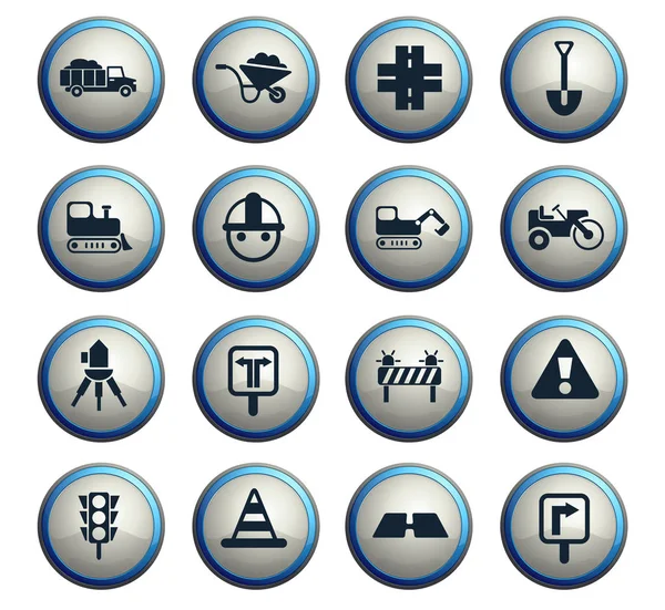 Road repairs icon set — Stock Vector