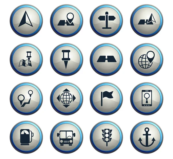 Zestaw ikon nawigacyjnych — Wektor stockowy