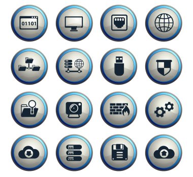 Barındırma sağlayıcısı Icon set
